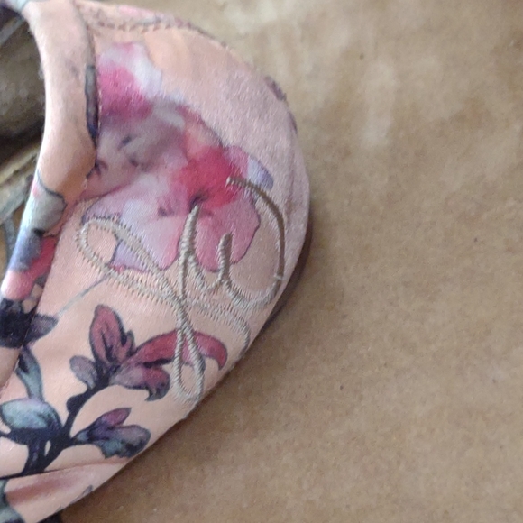 Well-used Sam Edelman Felicia Flat Floral Satin - Picture 10 of 11